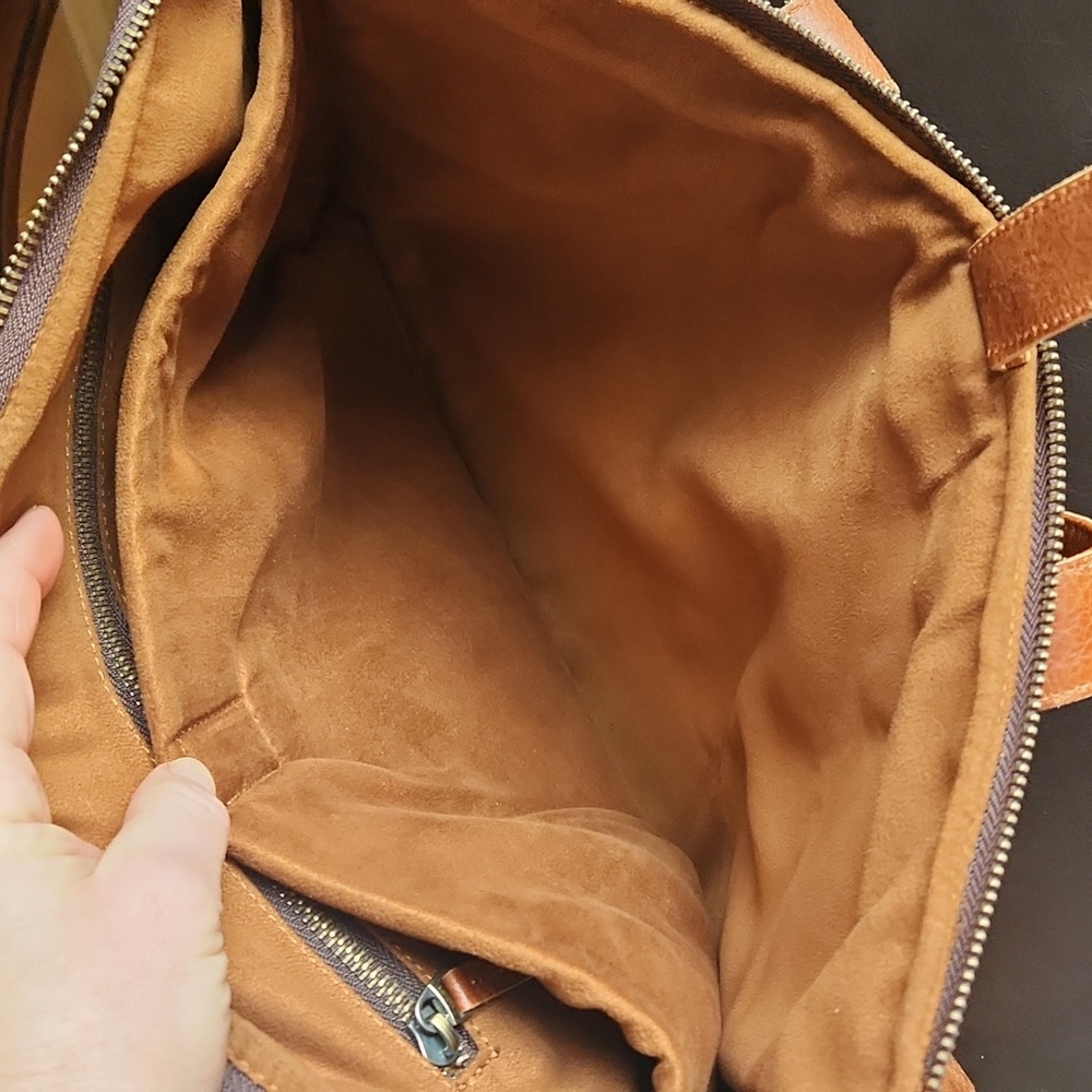 Vintage Carrier brown leather computer briefcase messenger bag - Picture 14 of 17